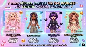 2026 Güncel Roblox Kız Saç Kodları – En Estetik Avatar Kombinleri