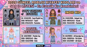 2026 Güncel Roblox Kıyafet Kodları ve Saç ID Listesi – En Estetik Kız Kombinleri