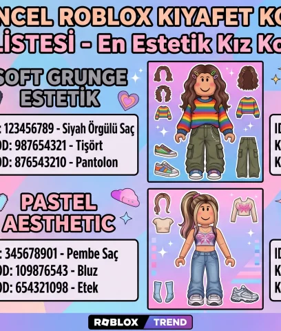 2026 Güncel Roblox Kıyafet Kodları ve Saç ID Listesi – En Estetik Kız Kombinleri