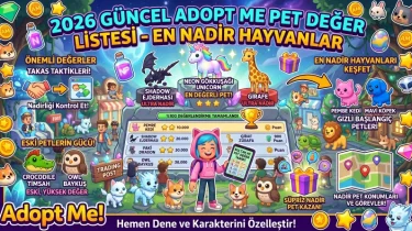 2026 Güncel Adopt Me Pet Değer Listesi – En Nadir Hayvanlar