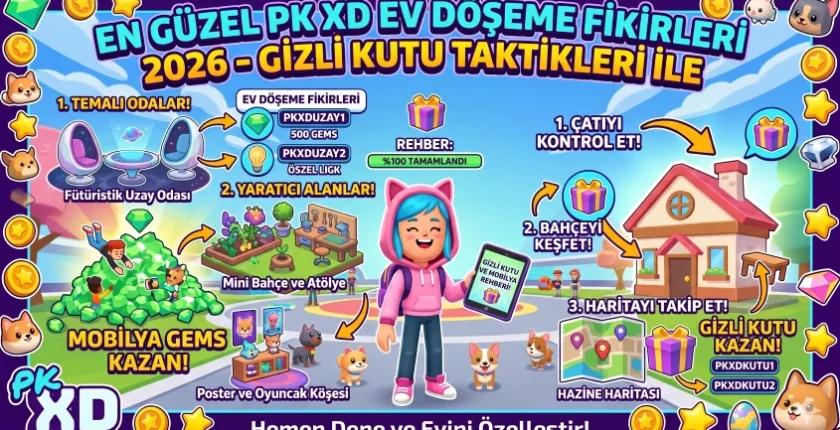 En Güzel PK XD Ev Döşeme Fikirleri 2026 – Gizli Kutu Taktikleri