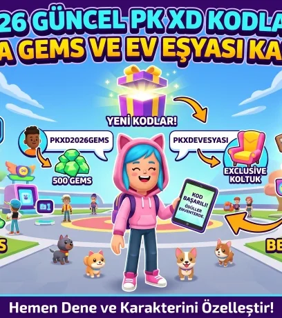 2026 Güncel PK XD Kodları – Bedava Gems ve Ev Eşyası Kazanma