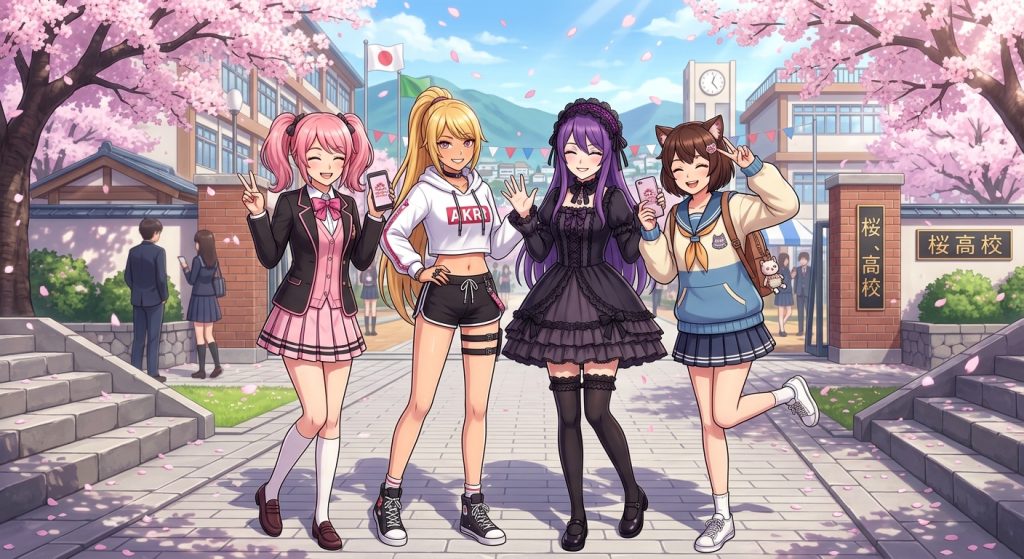 Illustration of Sakura School Simulator Karakter Kodları: En İyi ve Şahane Anime Kombinleri
