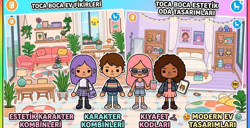 Toca Boca Ev Fikirleri ve En Göz Alıcı Estetik Karakter Kombinleri
