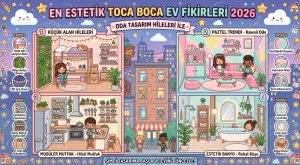 En Estetik Toca Boca Ev Fikirleri 2026 – Oda Tasarım Hileleri